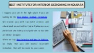 Best Institute For Interior Designing In Kolkata