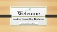 Welcome Anxiety Counselling Kitchener