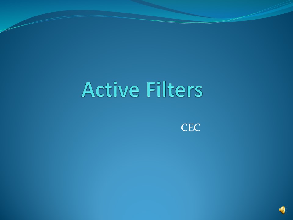 PPT Active Filters. PowerPoint presentation free to download id