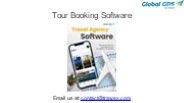 Tour Booking Software