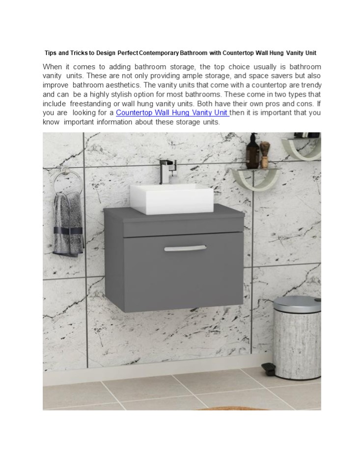 PPT Tips and Tricks to Design Perfect Contemporary Bathroom with