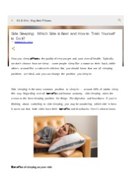 How To Train Yourself to Sleep on Your Side