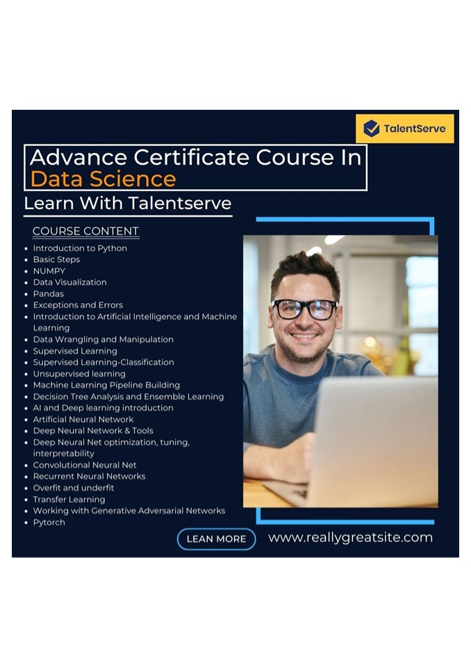 Advance Certificate Course In Data Science Learn With Talentserve