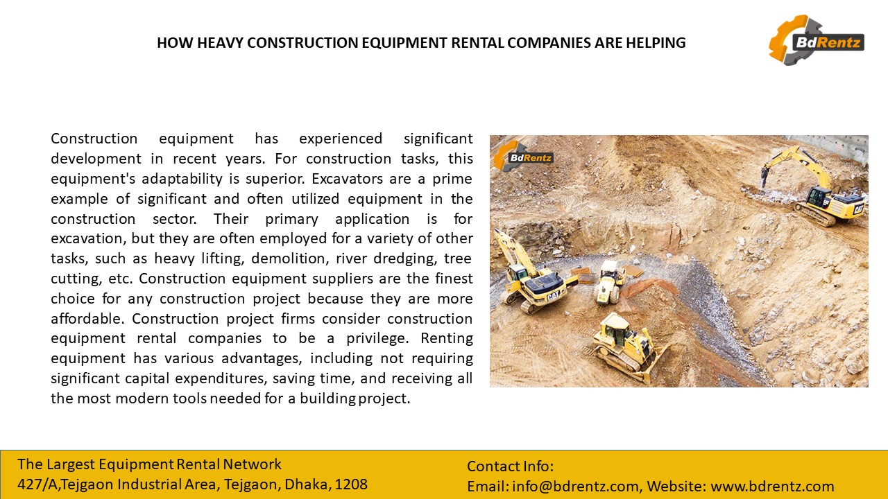 PPT How Heavy Construction Equipment Rental Company Helping in