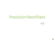 Precision Rectifiers