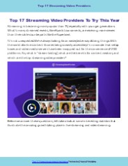 Best Streaming Video Providers in 2023