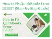 How to Fix QuickBooks Error 15103? (Step-by-Step Guide)