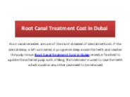 Best Root Canal Treatment Cost Dubai