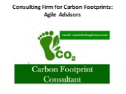 Consulting Firm for Carbon Footprints: Agile Advisors