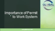 Importance of Permit to Work System