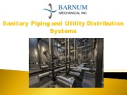 Sanitary Piping and Utility Distribution Systems