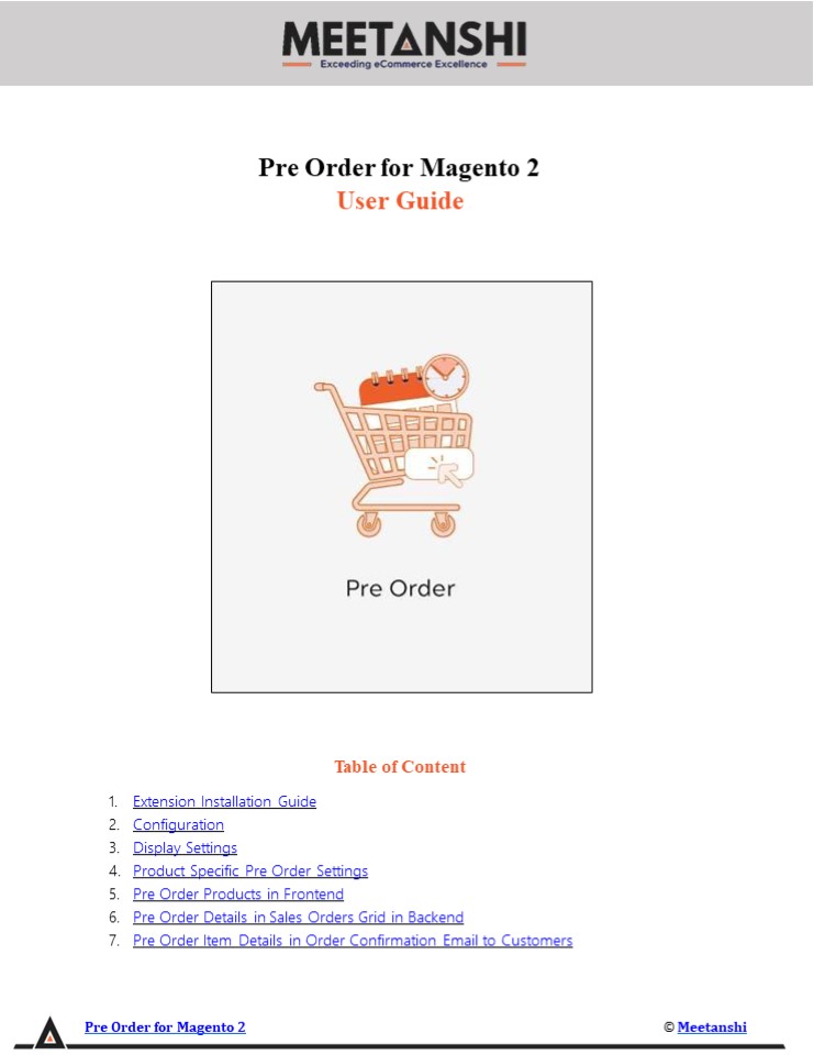 Magento 2 Pre Order