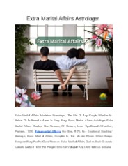 Extra Marital Affairs