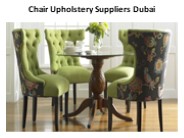 Chair Upholstery Suppliers Dubai