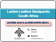 Ladies Leather Backpacks South Africa