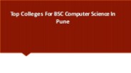 Top Colleges For BSC Computer Science In Pune