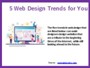 5 Web Design Trends for You