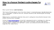 How to choose best code classes