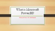 What is Microsoft Power BI?