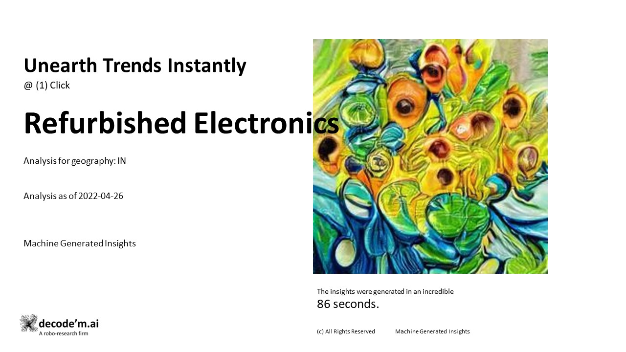 Refurbished Electronics April 2022