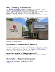 The University of Tasmania