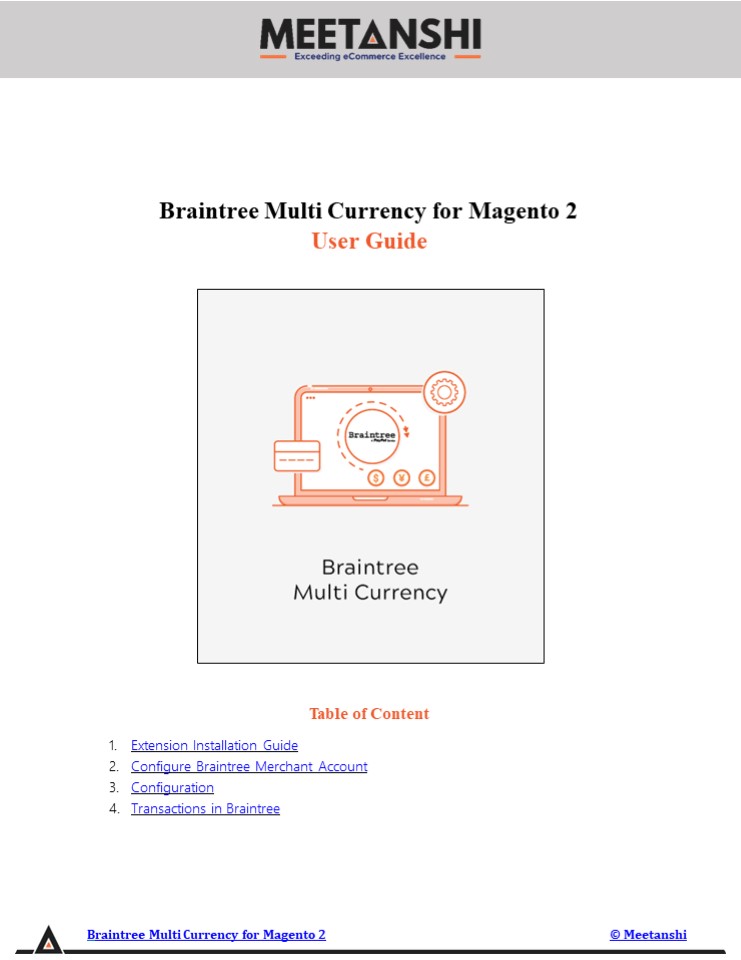 Magento 2 Braintree Multi Currency