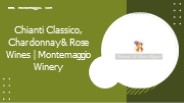 Chianti Classico, Chardonnay & Rose Wines | Montemaggio Winery