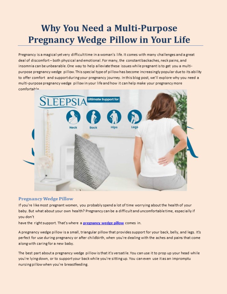 PPT Why You Need a MultiPurpose Pregnancy Wedge Pillow in Your Life