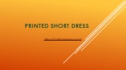 Printed Short Dress