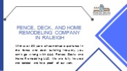 ABOUT US - AAA Fences Decks