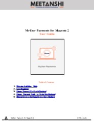 Magento 2 MyUser Payments
