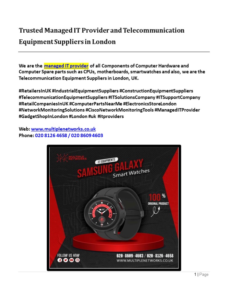 PPT Trusted Managed IT Provider and Equipment