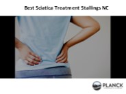 Best Sciatica Treatment Stallings NC