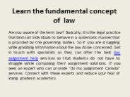Fundamental concept of  law