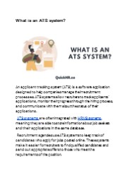 What is an ATS system