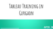 Tableau Training Institute in Gurgaon