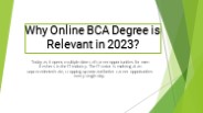 Why Online BCA Degree is Relevant in 2023?