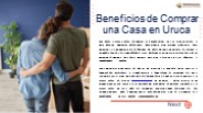 Beneficios de Comprar una Casa en Uruca.