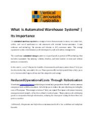 WHAT IS AUTOMATED WAREHOUSE STORAGE SYSTEMS? | IT’S IMPORTANCE