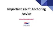 Important Yacht Anchoring Advice