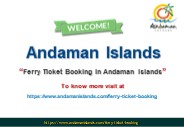 Ferry Ticket Booking in Andaman Islands