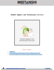 Shopify Support and Maintenance Services