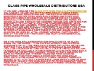 Glass Pipe Wholesale Distributors USA