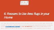 6 Reasons to Use Area Rugs in your