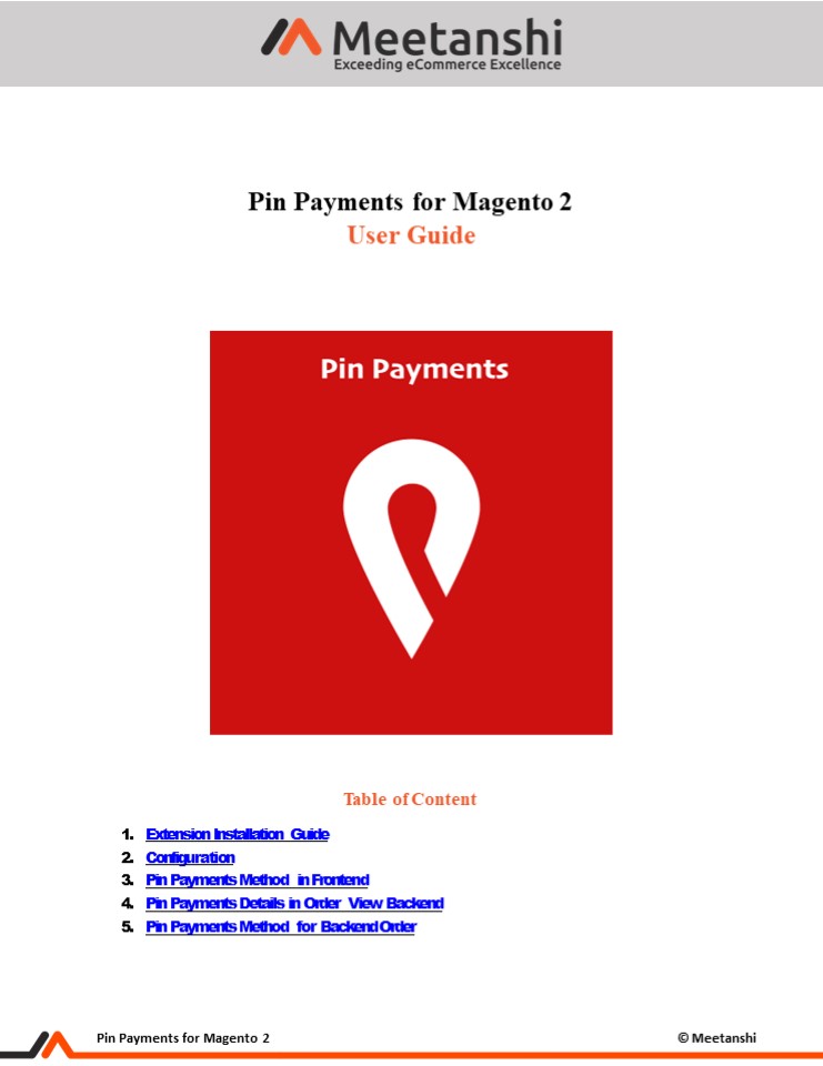 Magento 2 Pin Payments