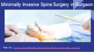 Minimally Invasive Spine Surgery in Gurgaon