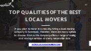 Top Qualities of the Best Local Movers