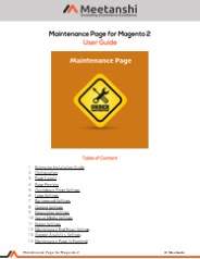 Magento 2 Maintenance Page