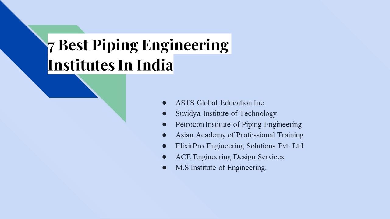 PPT 7 best piping engineering institutes in India PowerPoint presentation free to download