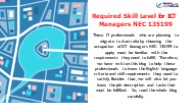 Required Skill Level for ICT Managers NEC 135199
